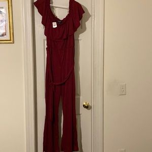 Brand new dark red jumpsuit